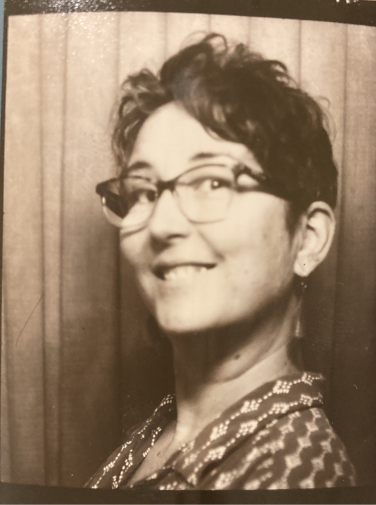 old-school photobooth shot of megan