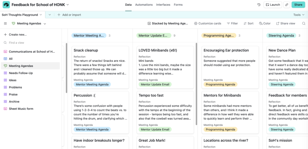 Airtable gallery view